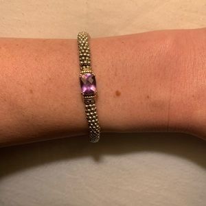 Lagos purple gemstone caviar bracelet
